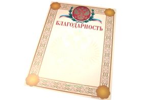 Грамота Благодарность