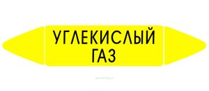 Самоклеящийся маркер Углекислый газ (26 х 126 мм, без ламинации) для использования внутри помещений