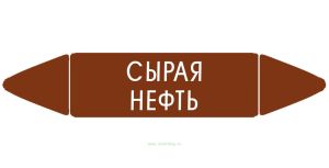 Самоклеящийся маркер Сырая нефть (74 х 358 мм, без ламинации) для использования внутри помещений