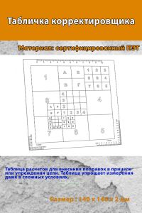 Табличка корректировщика