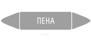 Самоклеящийся маркер Пена (74 х 358 мм, с ламинацией) для использования на наружных трубопроводах
