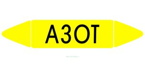 Самоклеящийся маркер Азот (74 х 358 мм, без ламинации) для использования внутри помещений