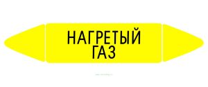 Самоклеящийся маркер Нагретый газ (74 х 358 мм, без ламинации) для использования внутри помещений