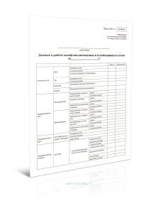 Данные о работе хозяйства автоматики и телемеханики за сутки (Форма ШУ-1э)