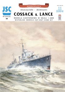 Модель-копия из бумаги корабля Cossack & Lance