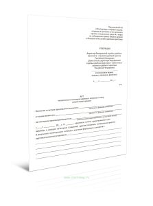 Акт технического состояния оружия и патронов к нему, специальных средств