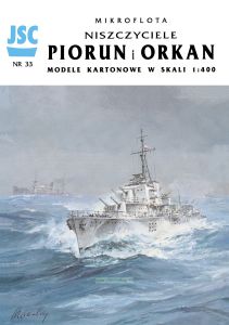 Модель-копия из бумаги ракетных катеров Piorun i Orkan (масштаб 1:400)