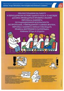 Плакат Охрана труда персонала рентгенодиагностического кабинета (А3, ламинированный)