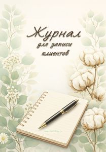 Журнал для записи клиентов, А5