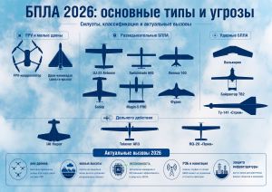 Плакат БПЛА 2026: основные типы и угрозы