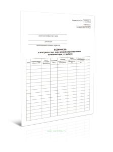 Ведомость электрических измерений сопротивления заземляющих устройств (Форма ШУ-451э)