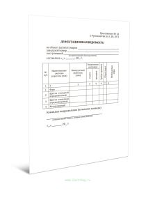 Дефектационная ведомость