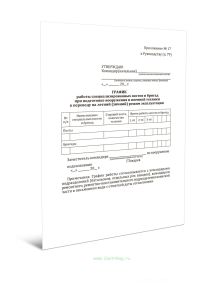 График работы специализированных постов и бригад при подготовке вооружения и военной техники к переводу на летний (зимний) режим эксплуатации