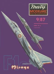 Журнал "Maly modelarz". Истребитель Dassault Mirage F1.C из бумаги и картона (№9, 1987)