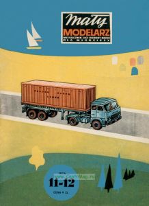 Журнал "Maly modelarz". Грузовик "Jelcz" из бумаги и картона (№11-12, 1976)
