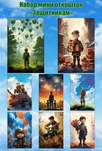 Набор мини открыток Защитникам
