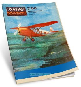 Журнал Maly modelarz. Учебно-тренировочный самолет RWD-10 из бумаги и картона (№7, 1988)