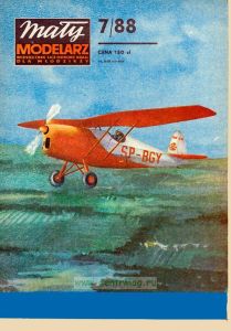 Журнал "Maly modelarz". Учебно-тренировочный самолет "RWD-10" из бумаги и картона (№7, 1988)