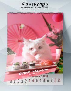 Календарь настенный, перекидной Суши-эмоции на 2025 год