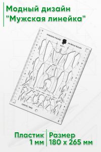 Модный дизайн Мужская линейка 180x265 мм