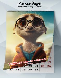 Календарь настенный, перекидной Тайная жизнь суриката на 2025 год