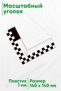 Масштабный пластиковый уголок 10 см.