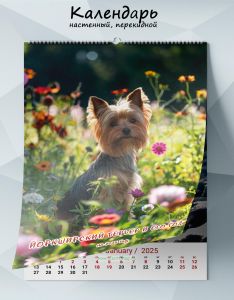 Календарь настенный, перекидной Йоркширский терьер и его год на 2025 год