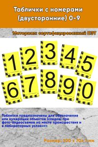 Таблички с номерами (двусторонние) 0-9