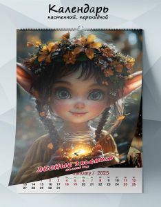 Календарь настенный, перекидной Лесные эльфийки на 2025 год