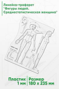 Линейка-трафарет Фигуры людей. Среднестатистическая женщина