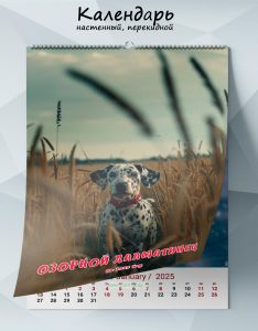 Календарь настенный, перекидной Озорной далматинец на 2025 год