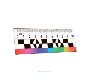Криминалистическая масштабная линейка 10 см (цветная)