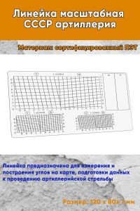 Линейка масштабная СССР артиллерия