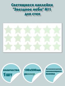 Светящиеся наклейки Звездное небо №1 для стен