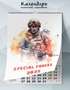 Календарь настенный, перекидной Special Forces на 2025 год