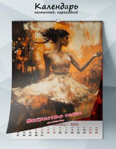 Календарь настенный, перекидной Искусство танца на 2025 год