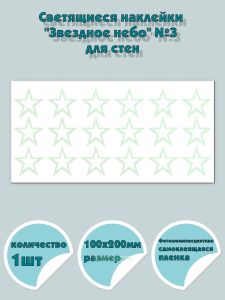 Светящиеся наклейки Звездное небо №3 для стен