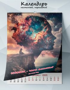 Календарь настенный, перекидной Человек – часть вселенной на 2025 год
