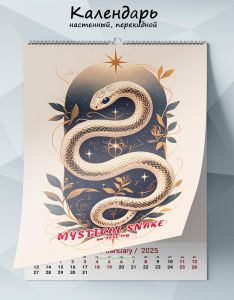 Календарь настенный, перекидной Mystical snake на 2025 год