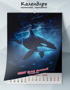 Календарь настенный, перекидной Мир под водой на 2025 год