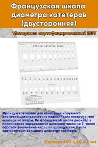 Французская шкала диаметра катетеров (двусторонняя)