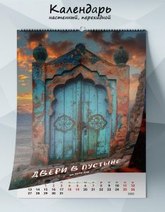 Календарь настенный, перекидной Двери в пустыне на 2025 год