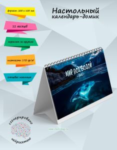 Настольный календарь-домик Мир под водой на 2025 год