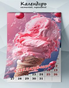 Календарь настенный, перекидной Сладкий мир на 2025 год
