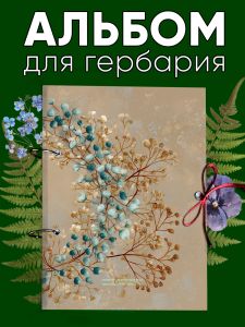Альбом для гербария и коллекционирования трав, цветов и растений с калькой Весенний венок