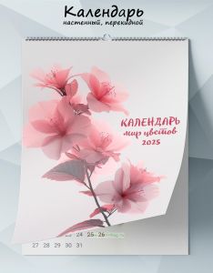 Календарь настенный, перекидной Мир цветов на 2025 год