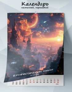 Календарь настенный, перекидной Футуристические города на 2025 год