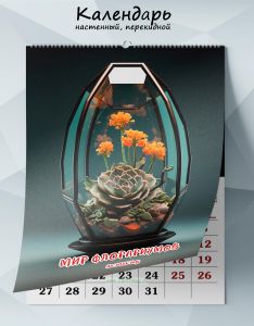 Календарь настенный, перекидной Мир флорариумов на 2025 год