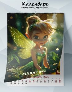 Календарь настенный, перекидной Милая фея на 2025 год