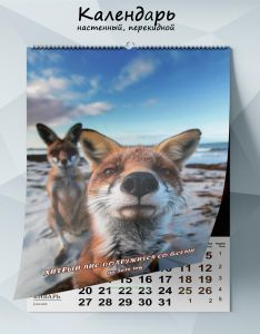 Календарь настенный, перекидной Хитрый лис подружится со всеми на 2025 год